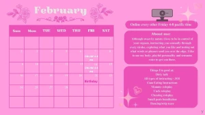 Schedule for february part 1