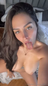 Ready for you to cum all over my face by video call