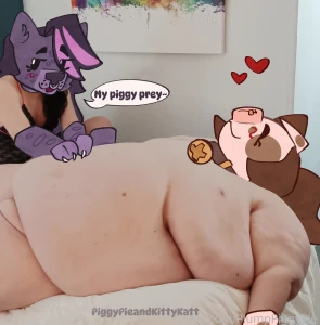 Kitty being lovey dovey over her piggy prey bbw ssbbw ussbbw lovers part 2