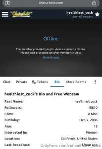 Chaturbate com healthiest_cock