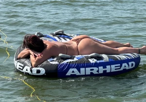 Great weekend of pool day boating and camping finally getting some