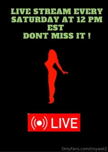 Live stream every saturday at 12 pm est dont miss it