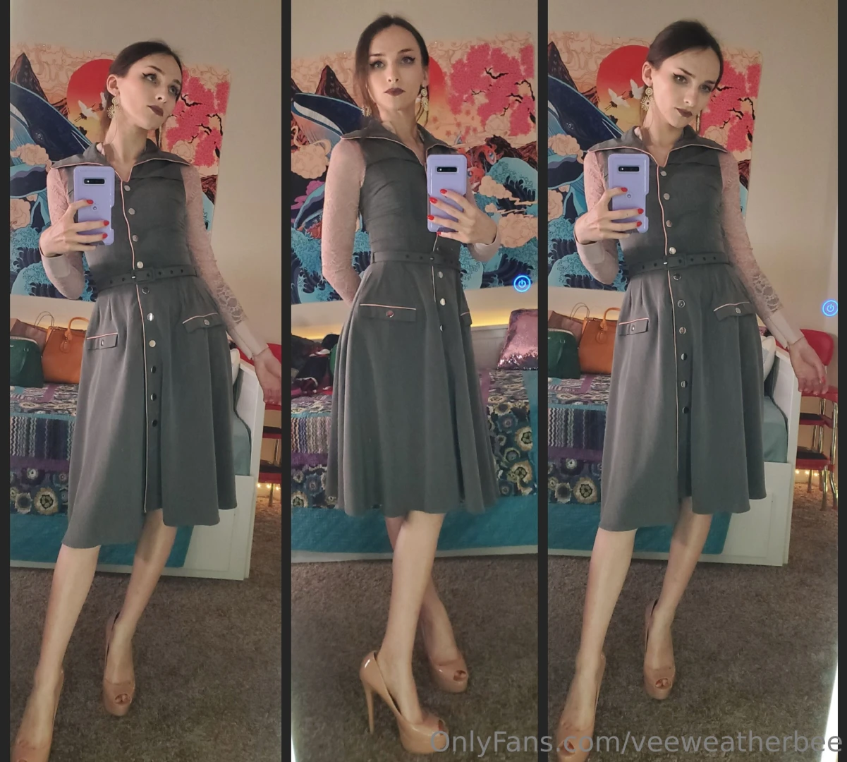 My new vintage 1950s dress reproduction i feel like it s kinda giving 