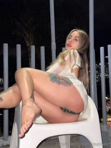 Hot nighttime shenanigans on the balcony