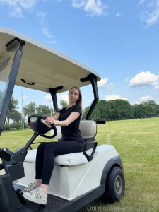 I was supposed to focus on the game but the golf cart looked way too