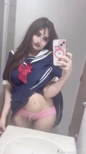 Schoolgirl sexy ass cosplay fyp cute sexy schoolgirl part 1