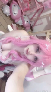 Set 3 magical pink for you cute hairpink petite streamer blueeyes