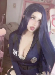 Police ass thicc gamergirl sensual sexy panty cosplay selfie part 11