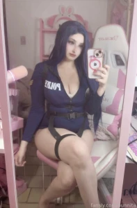 Police ass thicc gamergirl sensual sexy panty cosplay selfie part 4