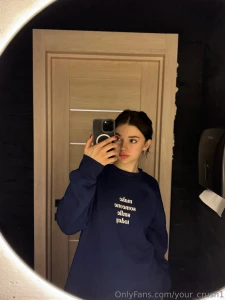 Mirror selfies in oversized things just hit different especially if