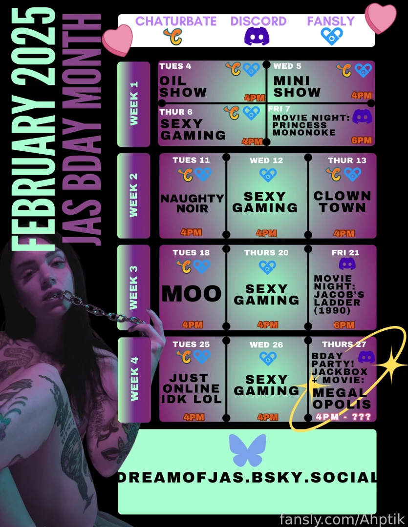 February stream schedule much to look forward to much to think about 