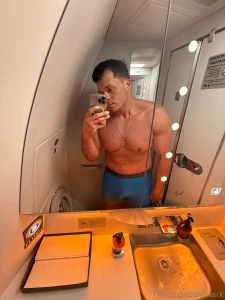 Having a little too much fun on the plane