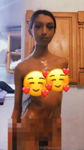 Dancing with baby oil on my body