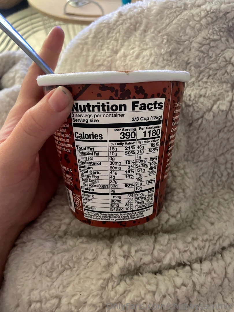 Who knew a lil pint of ice cream could contain almost 1200 calories it 