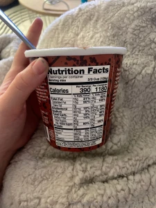 Who knew a lil pint of ice cream could contain almost 1200 calories it