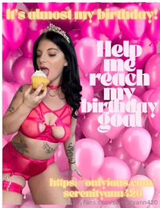 My birthday is monday help me reach my birthday goal and i will post a