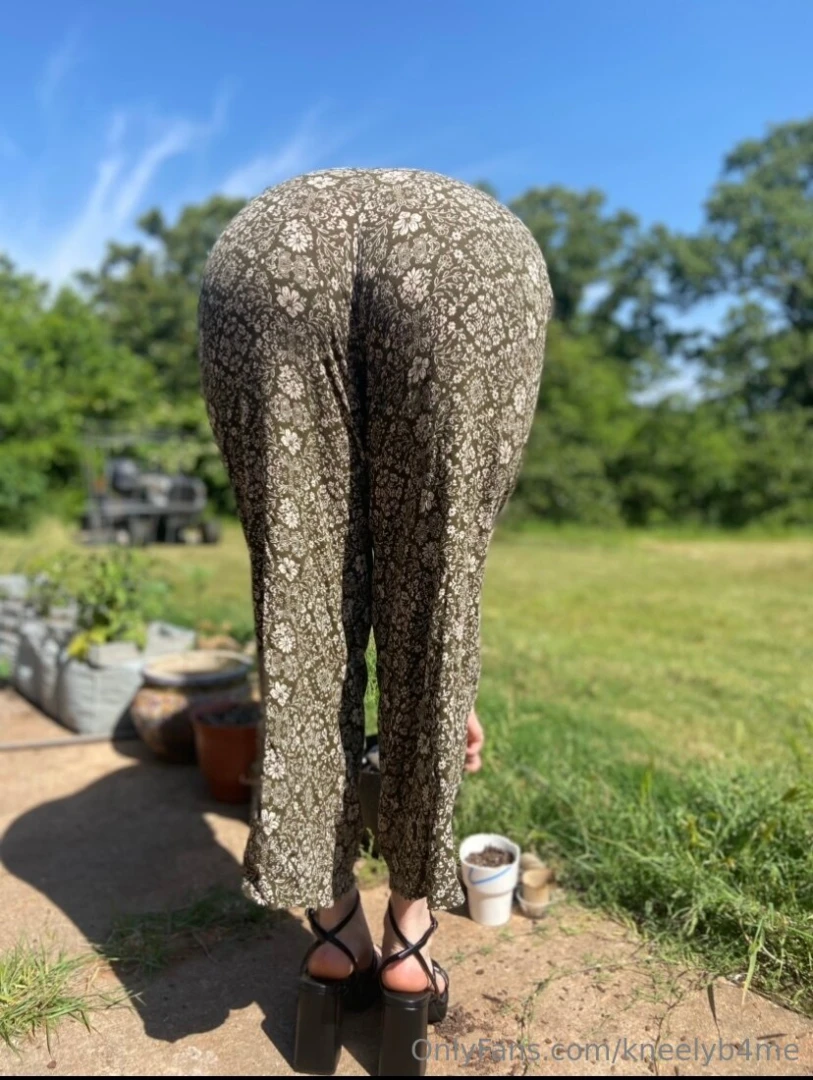Little glimpse of me tending to my garden in heels part 1 