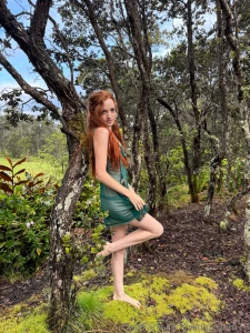 Sneak peek of me barefoot in the forest part 1