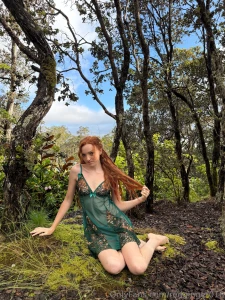 Sneak peek of me barefoot in the forest