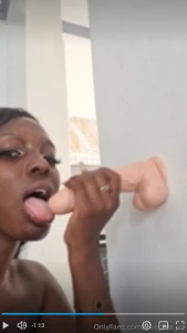 Watch me sucking this dildo in your dm right now babe part 2