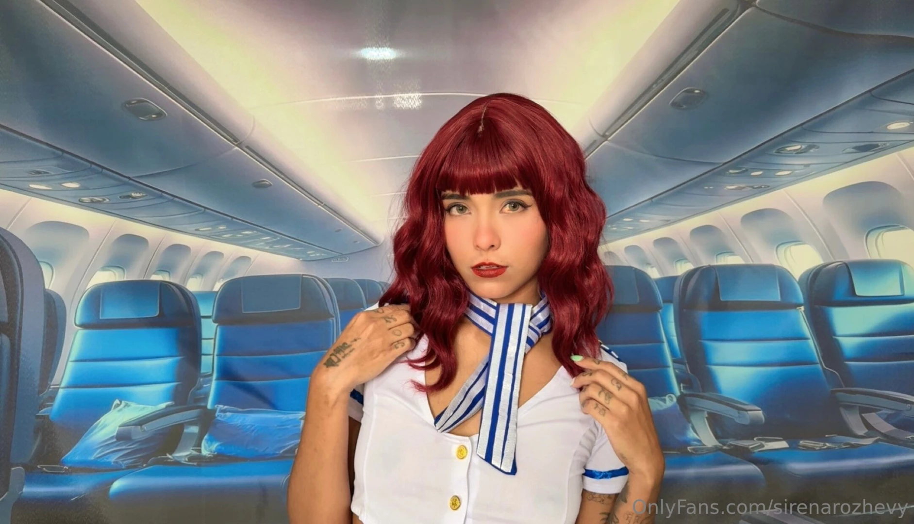 Horny stewardess pleases you during a flight do you want to see 