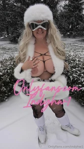 Naked snow angel or polar bear plunge