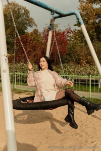 Gazing into the falling leaves feeling the crisp autumn breeze as i