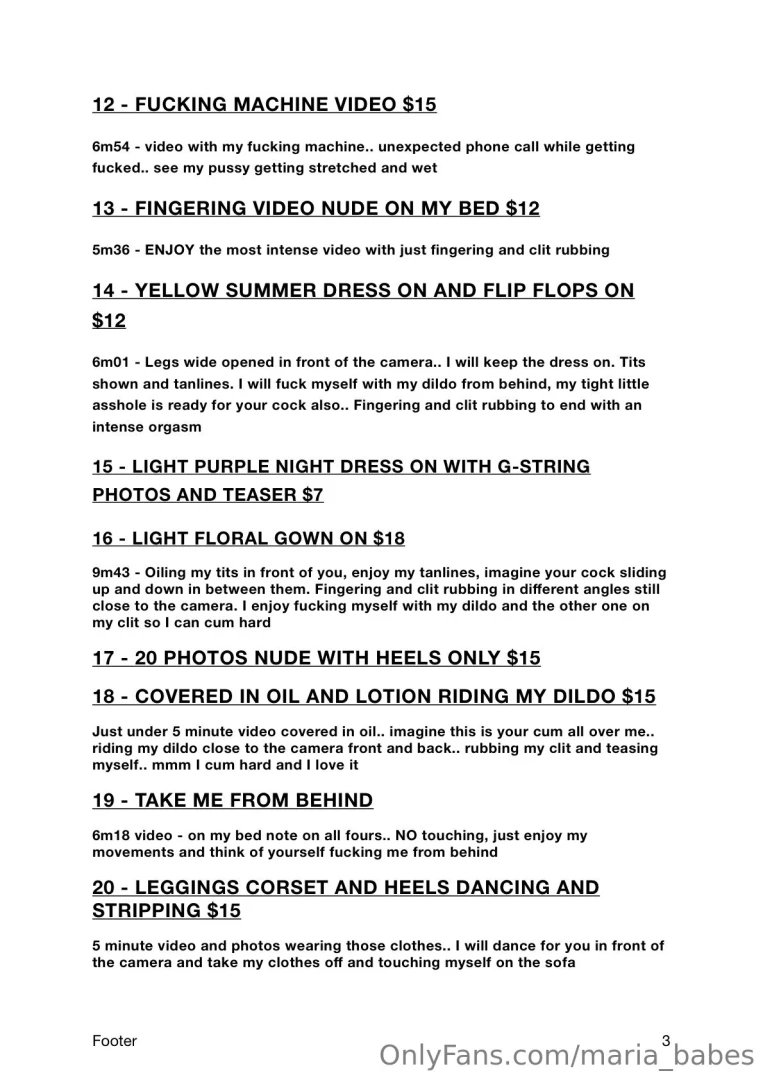 Ppv menu fully updated just send me the number s with a tip and will part 3 