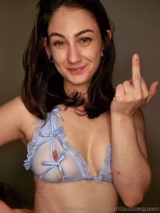 Trying on my new blue mesh lingerie set part 1