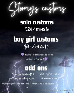 Please discuss all customs with me before payment