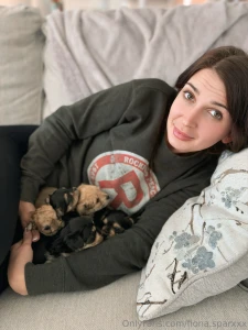 Just me the couch and a couple of furry babies stealing all the