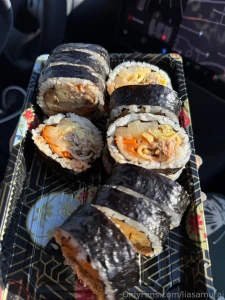 This weeks food dump - korean corn dogs - tuna kimchi kimbap - coconut part 3