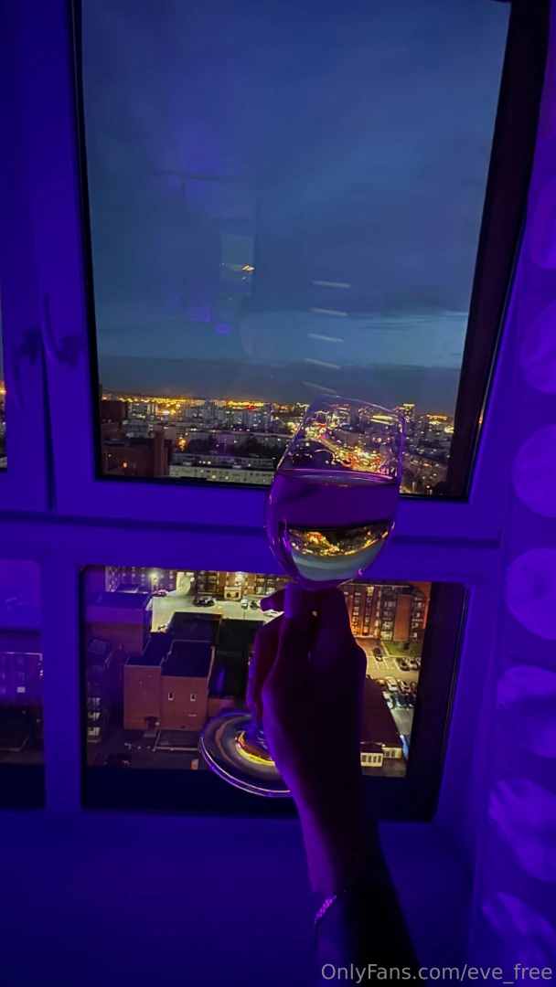 Sipping riesling by city lights pure magic 