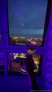 Sipping riesling by city lights pure magic