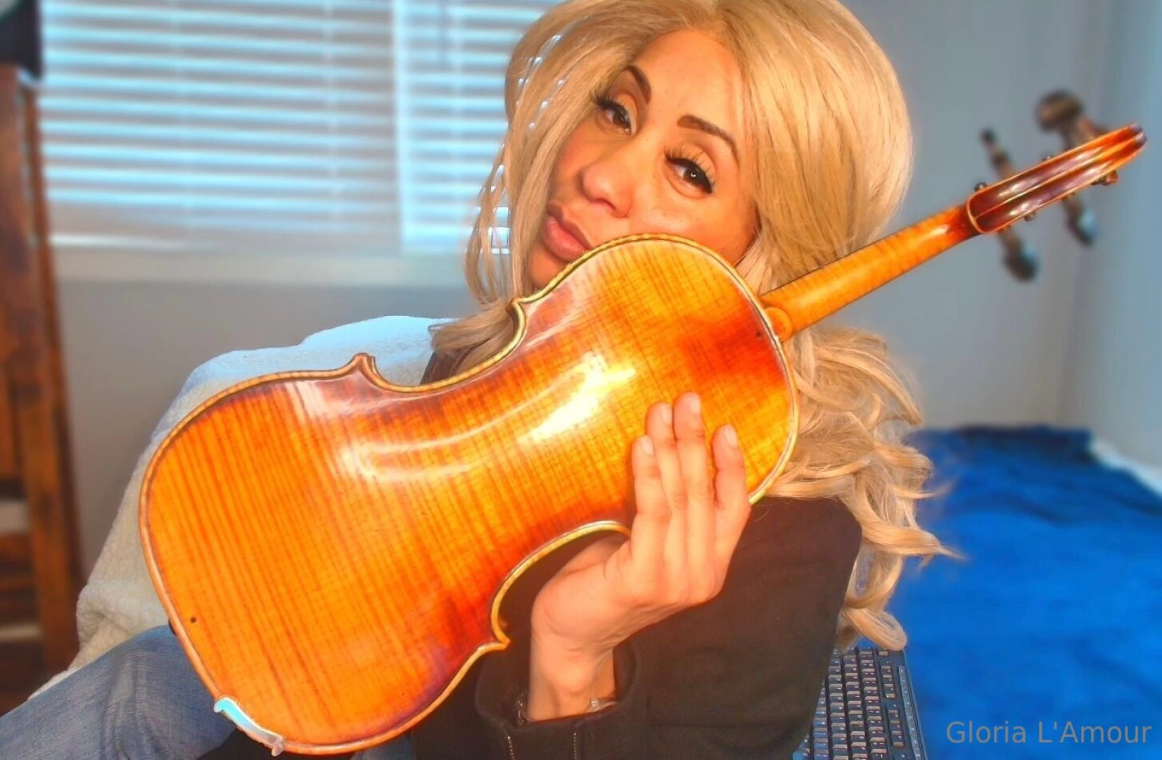 Just a bimbo violinist -gloria 