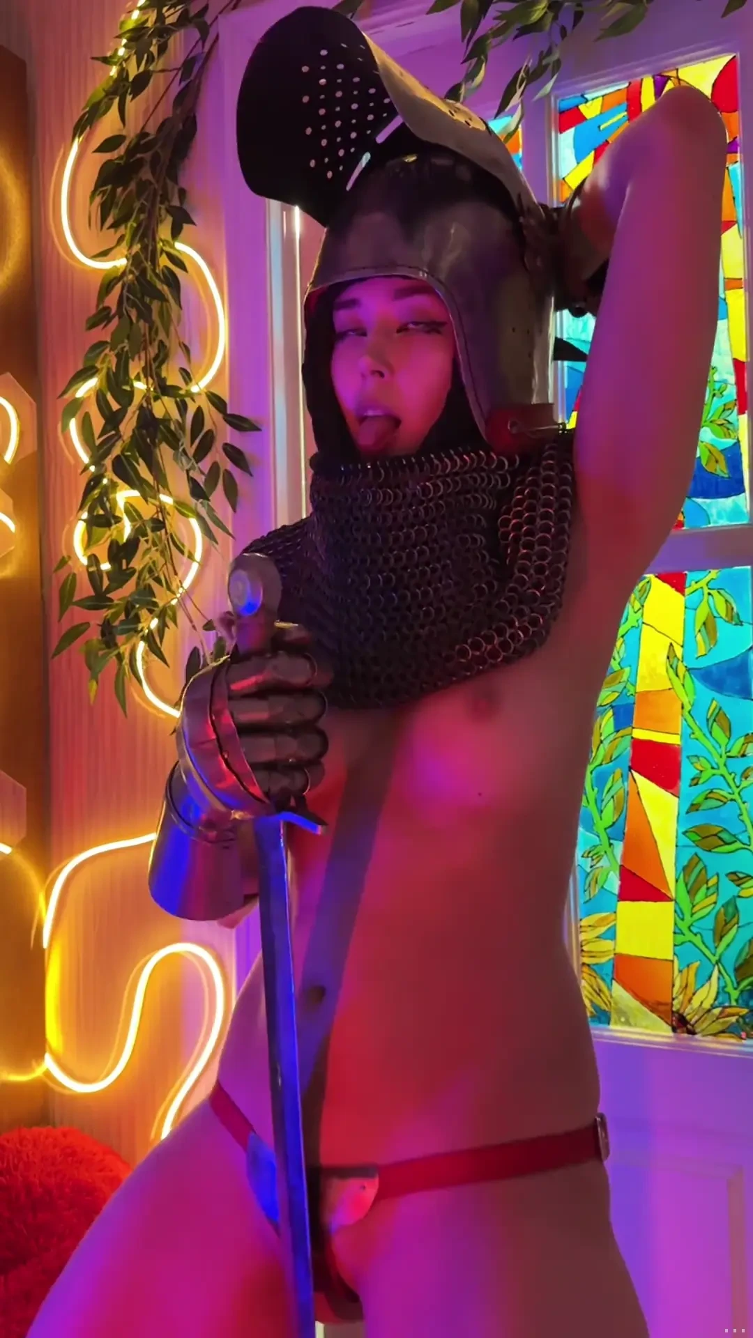 Never leave a knight alone with such a big sword 