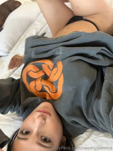 Comfy on top trouble underneath this hoodie s soft but i promise i m part 1