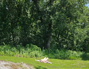 Creepy guy caught me sunbathing at the local park he stood there part 14