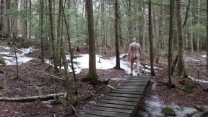 Took a fall while hiking naked censored version