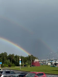 It s so rare to see two rainbows at once feels like the universe