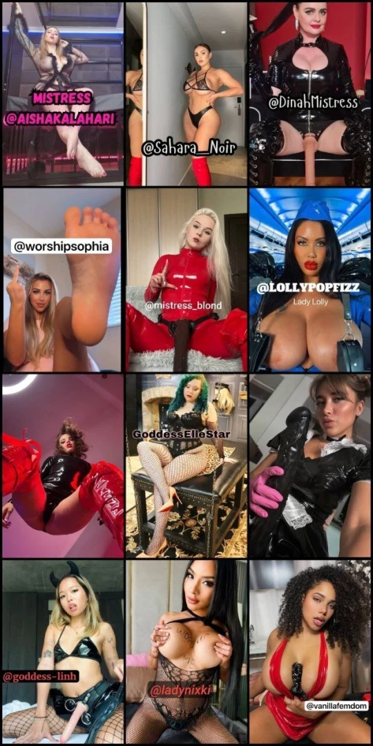 On your knees serve those femdom queens 24h aishakalaharifree 