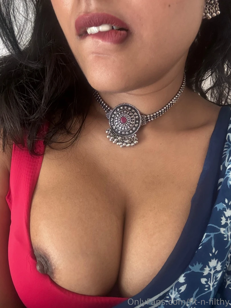 Guess what i wore to work today sexy cleavage in a saree 