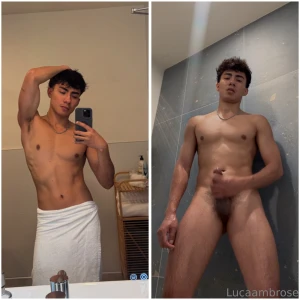 Still dripping from that gym pump i hit the showers got hard and