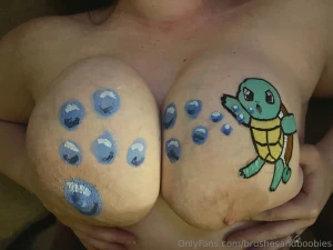 Here are the pictures from my squirtle painting this one was actually part 1