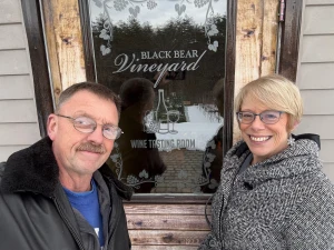 Lisa and i were doing a christmas wine tasting at a small vineyard up