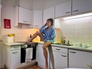 Just preparing a morning snack you want a taste