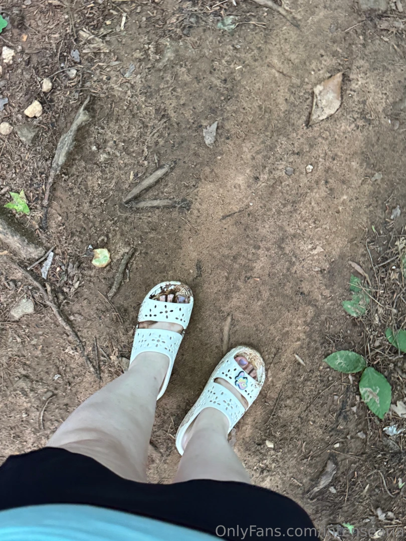 The during the walk the after the walk dried on mud and the washing of part 1 