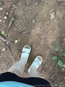 The during the walk the after the walk dried on mud and the washing of part 1