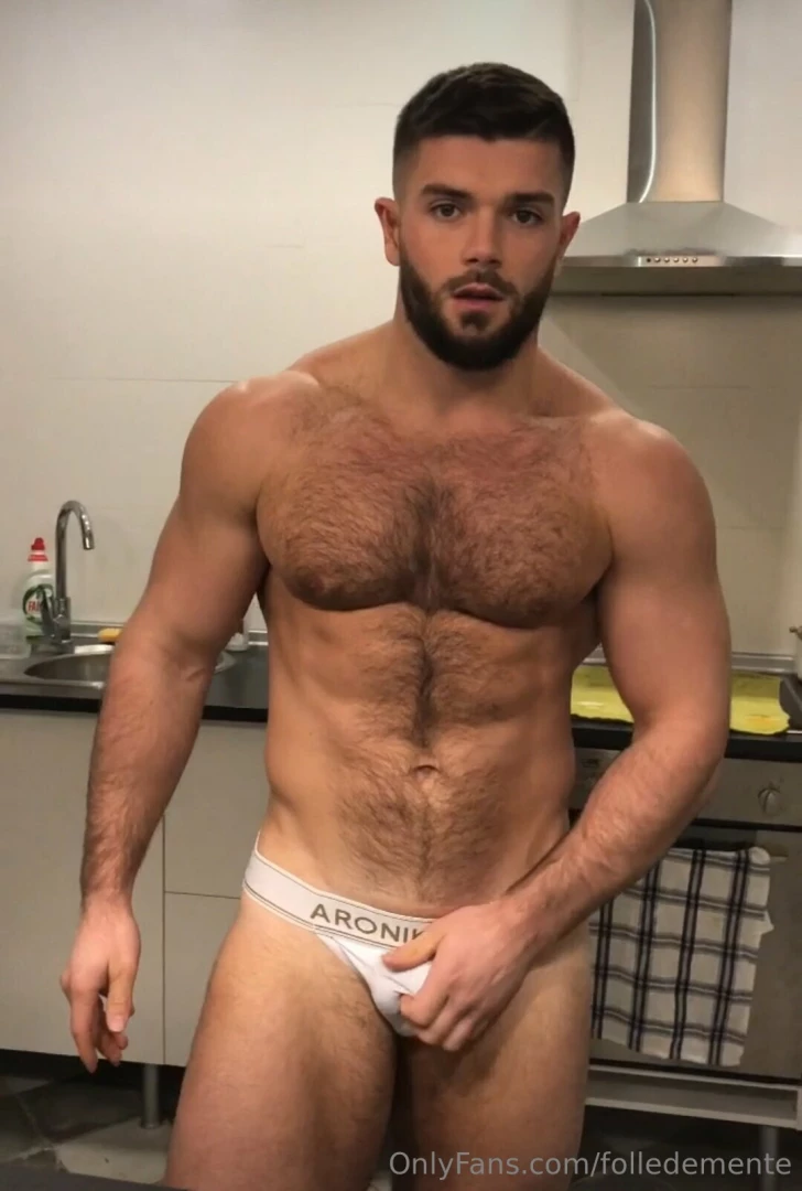 yetifree - I show off my hairy body in a jockstrap jerk off and cum watching to 