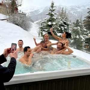 French alps ski trip hot tub situation with a fun group of friends part 4